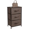Sorbus Nightstand with 3 Drawers - Steel Frame, Wood Top & Easy Pull Fabric Bins - Perfect for Home, Bedroom, Office & College Dorm - 2 of 4