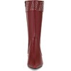 Allegra K Women's Pointed Toe Studded Spike Kitten Heels Knee High Boots - 3 of 3