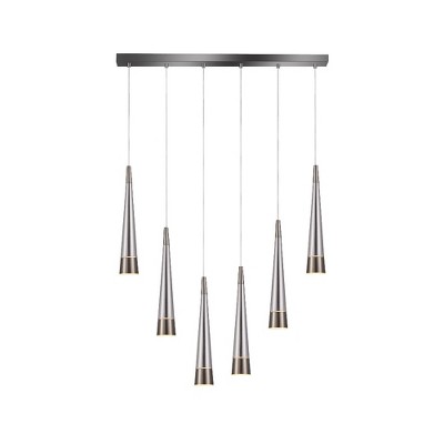 Artcraft Lighting Sunnyvale 6 - Light Island Pendant Light in  Pearl Black/Smoke