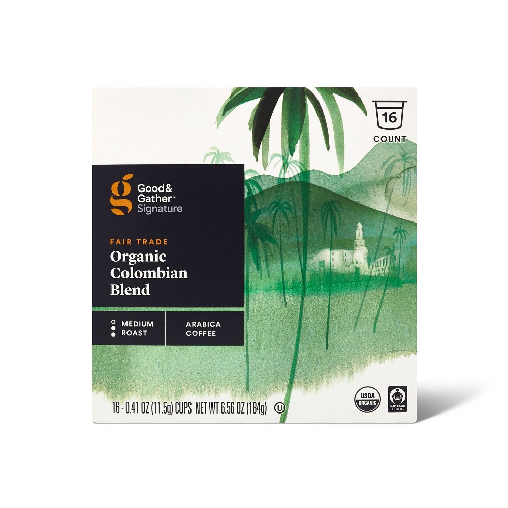 Photos - Coffee Signature Organic Colombian Blend Medium Roast  - 16ct Single Serve