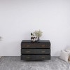 6 Drawers Dresser, Vanity Table With Golden Handle And Steel Legs Makeup Vanity, High Glossy Surface Drawer Cabinet - 2 of 4