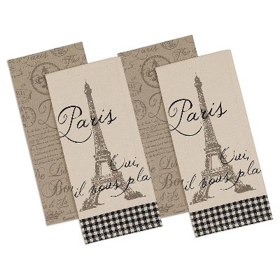 4pk Paris Kitchen Towels - Design Imports