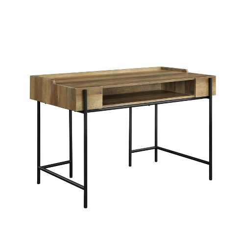 Potsdam Industrial Wood Writing Desk Oak Black Iohomes Target