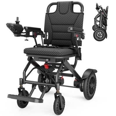 Mojgar Electric Wheelchairs for Adults, 15+ Miles Long Travel Range, Foldable Motorized Wheelchair