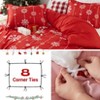 Christmas Duvet Cover Set, Soft Red Microfiber, Reversible Holiday Comforter Cover with Festive Print, Decorative Winter Bedding - 3 of 4