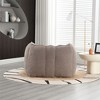 Bean Bag Chair with Ottoman, Modern Chenille Square Sofa Chair, Soft Bean Bag Couch with Footstool for Living Room Bedroom Apartment Dorm - 2 of 4