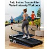 DeerRun Walking Pad with 12% Auto Incline, 300 lbs Capacity for Home Office - 2 of 4