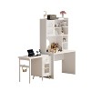 NicBex Modern Standing Computer Desk with 90 Degree Rotating Desktop, Versatile Writing Desk with Shelves and Cabinets for Living Room - 4 of 4