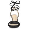 Allegra K Women's Kitten Heel Lace Up Suede Heeled Sandals - image 3 of 4