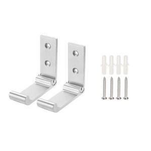 Unique Bargains Aluminum Alloy Round-Headed Folding Coat Hooks - 1 of 4