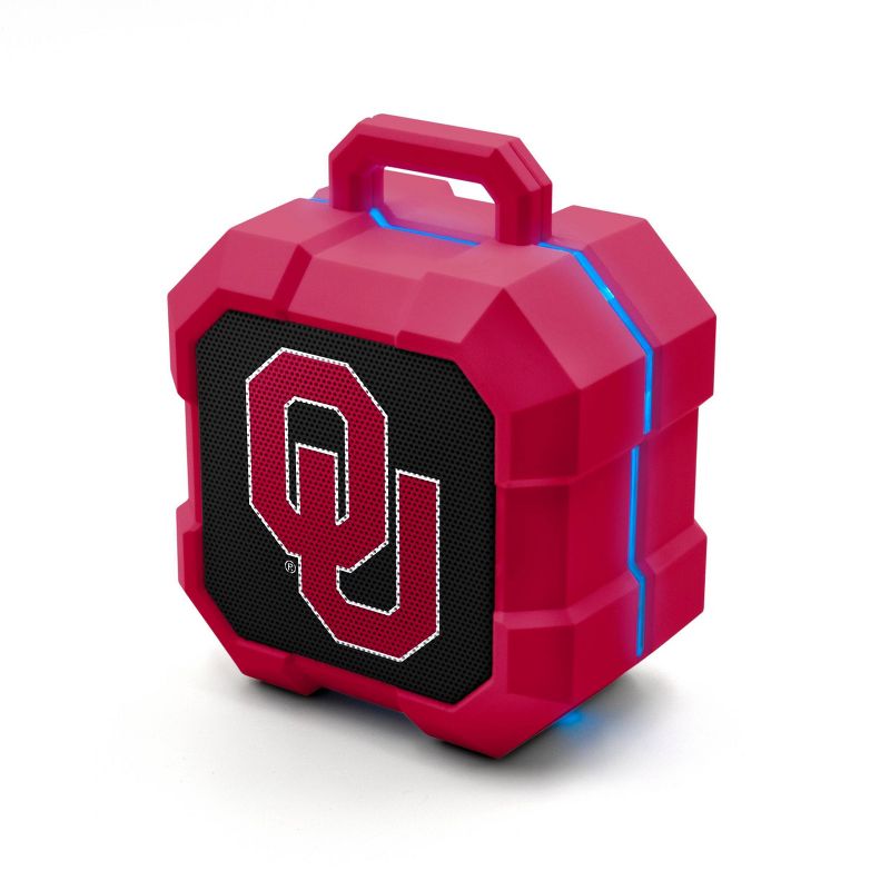 NCAA Oklahoma Sooners LED Shock Box Bluetooth Speaker, 1 of 5