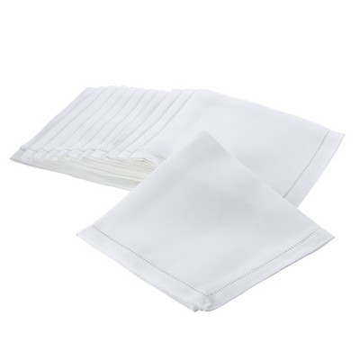 Saro Lifestyle Dinner Napkin With Hemstitch Border Design (Set of 12)