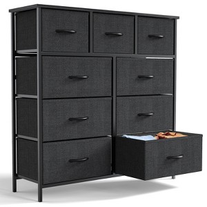 Dresser for Bedroom, Drawer Dresser Organizer Storage with Drawers, Chest of Drawers with Fabric Bin, Wood Top for Bedroom, Entryway - 1 of 4