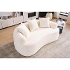 TIRAMISUBEST Double-Seat Compression Sofa-Chenille Fabric with Full Sponge Cushions & 2 Pillows for Living Room, Apartment, or Office - 2 of 4