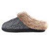 RockDove Women's Cable Knit Faux Fur Collar Slip-On - 2 of 4
