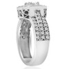 Pompeii3 1ct Vintage Diamond Engagement Ring 14K White Gold Halo Round Cut - 2 of 4