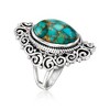 Ross-Simons Turquoise Filigree Ring in Sterling Silver - 3 of 4