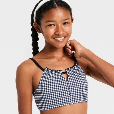 Детские купальники Art Class Girls' Popcorn Gingham Swimwear Set - art class™ Black/White L — фото 3
