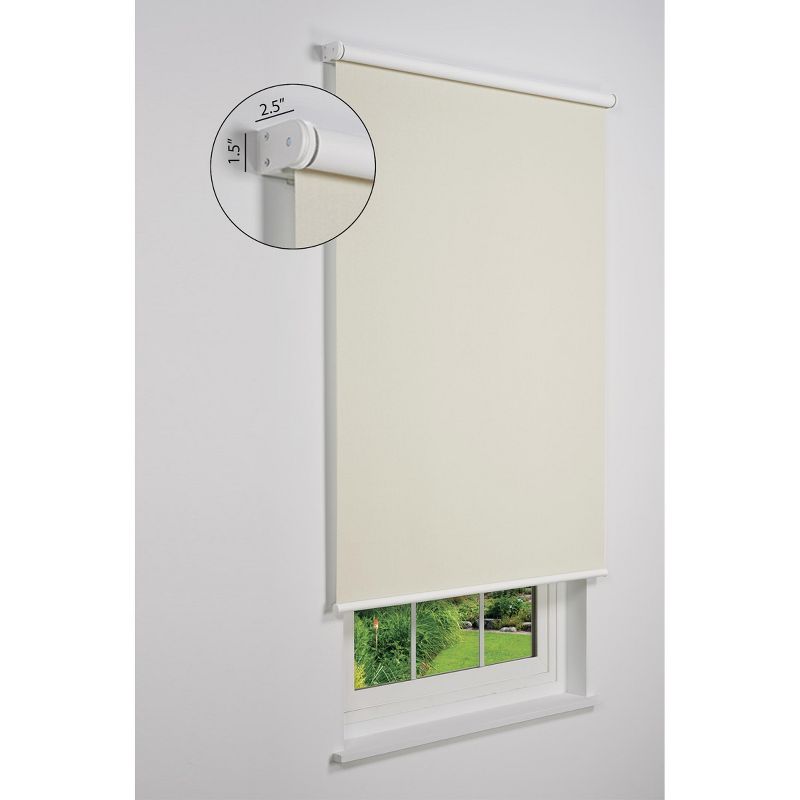 Linen Avenue Cordless Blackout Roller Shade, Beige and Taupe (Arrives 1/4" Narrower), 6 of 9