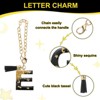 Unique Bargains Resin Lightweight Decorative Tassel Keychain Handle Charm Black with Gold Foil 1 Pc - 3 of 4