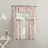 No. 918 2pc 54"x38" Elara Floral Print Semi-Sheer Rod Pocket Kitchen Curtain Swag Pair Blush - 4 of 4