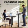 Electric Standing Desk, 63 x 27.5 Inches Sit Stand up Desk, Large Memory Computer Home Office Desk with Two-Piece Desktop (Black) - 4 of 4