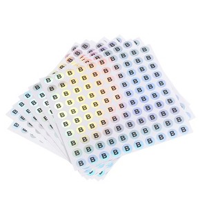 Unique Bargains Laser Capital Alphabet Round Self-Adhesive Reflective Letter Stickers 10 Pcs - 1 of 3