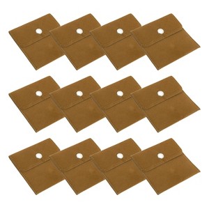 Unique Bargains Velvet Portable Earrings Bracelets Snap Button Jewelry Storage Bag 12 Pcs - 1 of 4