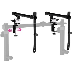 Liquid Stands 2nd Tier Keyboard Stand Attachment with Straps - Arms Only - Double Stand Extender for Square Tube Z Style Stands - 1 of 4