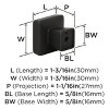 Amerock Blackrock Square Cabinet or Furniture Knob - 4 of 4