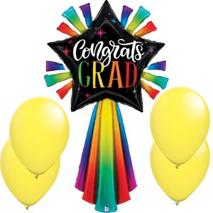 LoonBalloon Graduation 60 Inch Graduation Special Delivery Shooting Star Balloon Large Size Balloon Set with 4 latex - 1 of 2