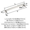 Amerock Rift 6-5/16 Inch Center-to-Center Pull for Cabinets, Drawers, and Furniture - 4 of 4