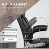 Okak Massage Executive Office Chair with 6 Vibration Points, Heated Desk Chair with Flip-up Armrest and Adjustable Height for Study, Office, Black - 4 of 4