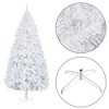Flocked Christmas Tree Pre-Lit Artificial Christmas Tree with Lights, Tied Flocking Xmas Tree for Christmas Decoration Home Office Apartment Display - 3 of 4