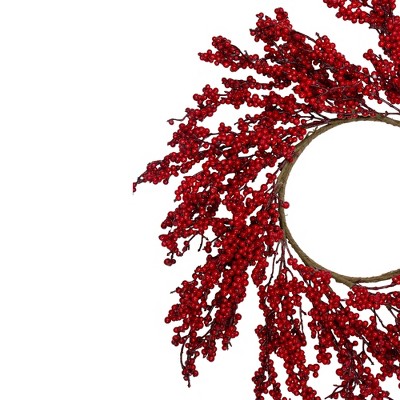 28" Red Berry Artificial Christmas Wreath for Indoor/Outdoor Use