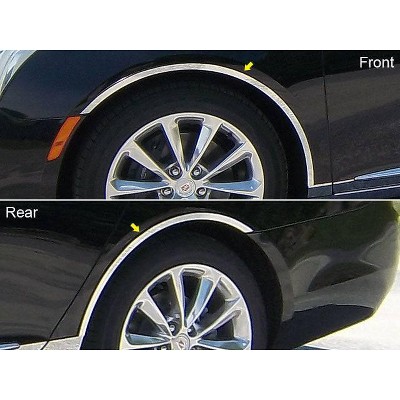 QAA is Compatible with 2013-2017 Cadillac XTS 4 Piece Stainless Wheel Well Accent Trim WQ53245