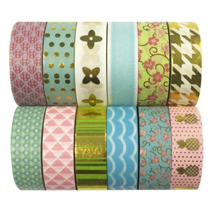 Wrapables Washi Masking Tape Collection, Set of 12 WPSET48 - 1 of 4