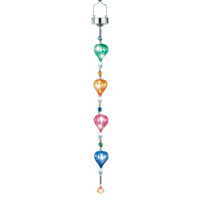 Collections Etc Solar Powered Colorful Hot Air Balloon Hanging Garden Mobile