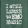 Women's - Instant Message - I Still Listen To Emo Music Lightweight French Terry Wide Neck Long Sleeve Shirt - 2 of 4
