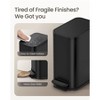 Aoibox Small Trash Can with Soft Close Lid & Step Pedal, 5L Stainless Steel Waste Basket for Bathroom, Bedroom, Office - Matte Black - 3 of 4