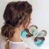 Unique Bargains Women's Butterfly Hair Clips 4.13"x3.31"x1.38" Blue White 1 Pc - 2 of 3