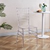 CAVINAS 17.5" Transparent Dining Chair,Set of 4,Modern Plastic Chairs for Dining Room and Wedding,Dining Room Chair With Plastic Backrest - 2 of 4