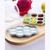 Aoibox Silicone Baby Food Freezer Tray with Lid, 2-Pack Nibble Tray for Breastmilk Popsicles, Fruit Feeder, Ice Cube Maker for Homemade Baby Meals - 2 of 4