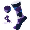 Alpine Swiss Mens Dress Socks 6 Pair Crew Sock Cotton Dress Socks for Men Solid Ribbed Argyle Pattern Multicolor Fun Designs - 4 of 4