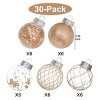 Aoibox 30 Pack Clear Plastic Christmas Ball Ornaments 2.36 Inch Champagne Shatterproof Holiday Tree Decor for Wedding Party - 3 of 4
