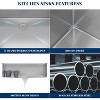 Coucheta Topmount Single Bowl Kitchen Sink,304 Stainless Steel with Workstation Ledge, Brushed Set Colander & More - 3 of 4