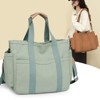 Canvas Crossbody Tote Bag with Multi Pockets for Women Work Large Handbags Shoulder Bag - 2 of 4