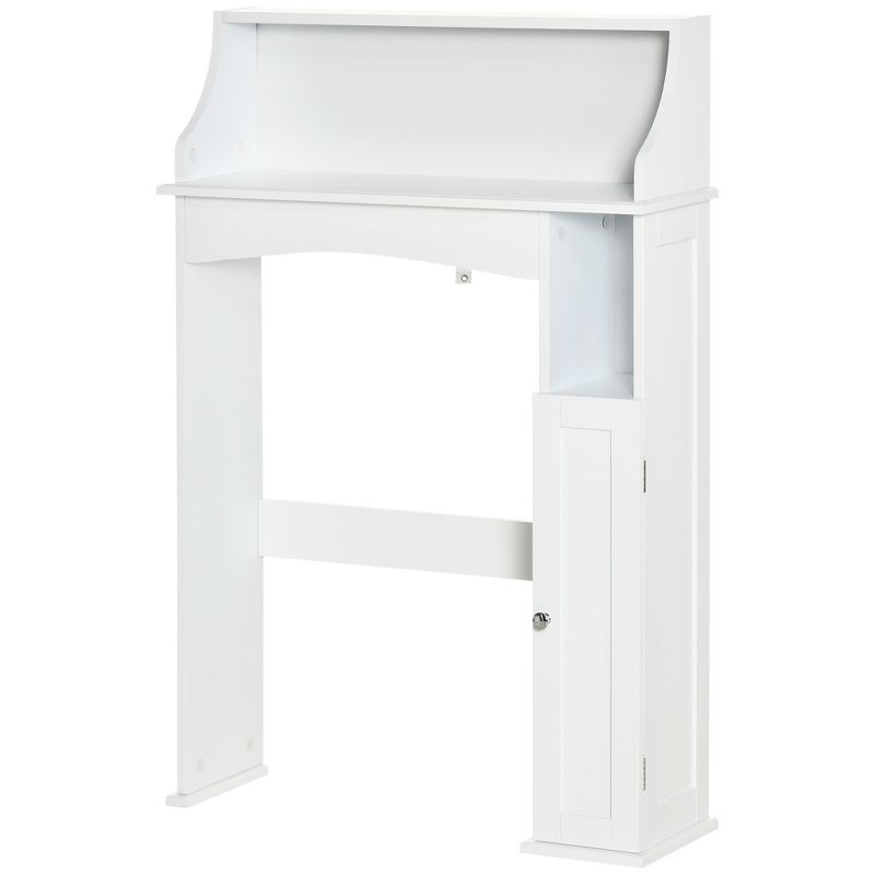 kleankin Over The Toilet Storage, Bathroom Organizer with Adjustable Inner Shelf, and Door Cabinet, White, 4 of 7