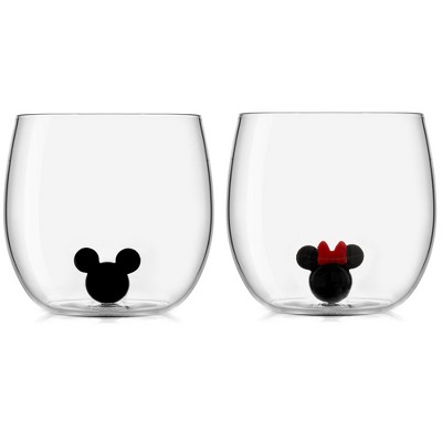 Disney Mickey Mouse and Minnie Mouse 10 Oz. Glass 4-Pack