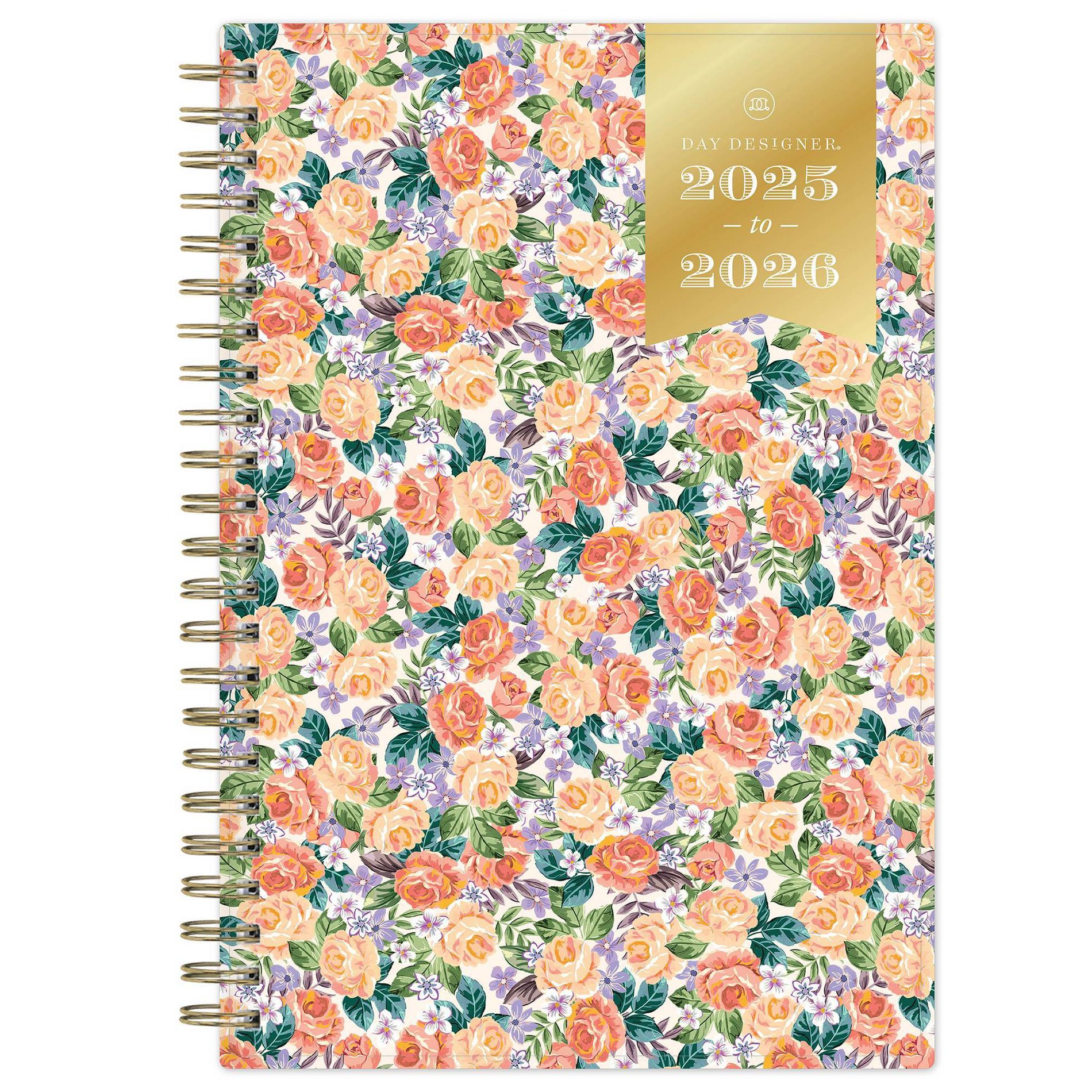 Day Designer 5"x8" 2025-2026 Weekly/Monthly Wirebound Planner Printed Smitten Multi